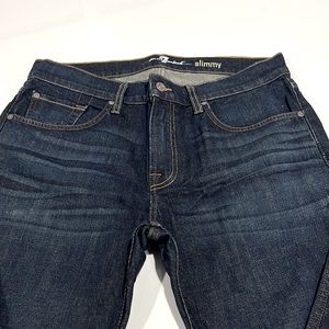 7 For All Mankind Dark Blue Denim Slimmy, 34